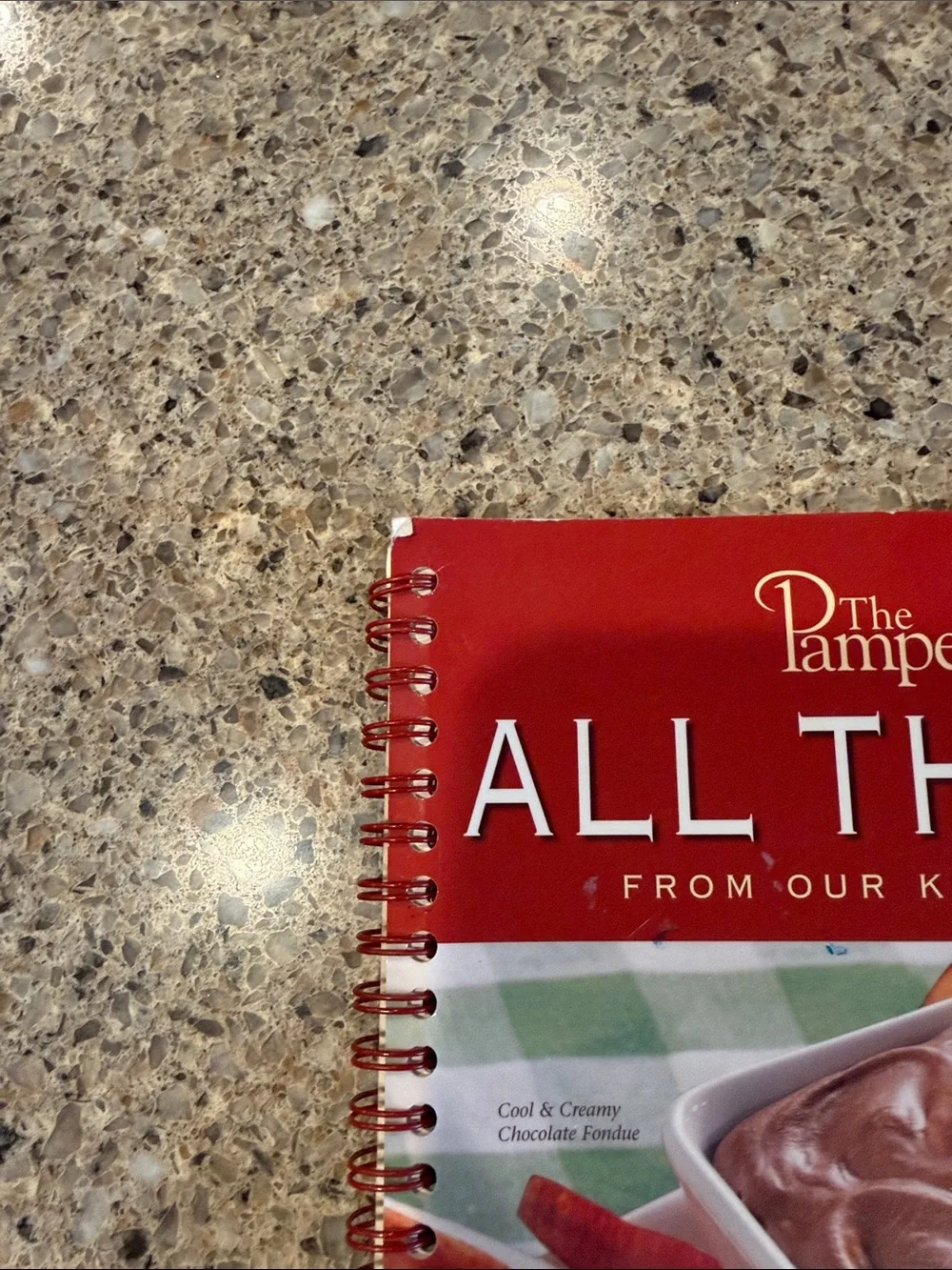 The Pampered Chef All The Best Cookbook - Red Cover with Food Photo